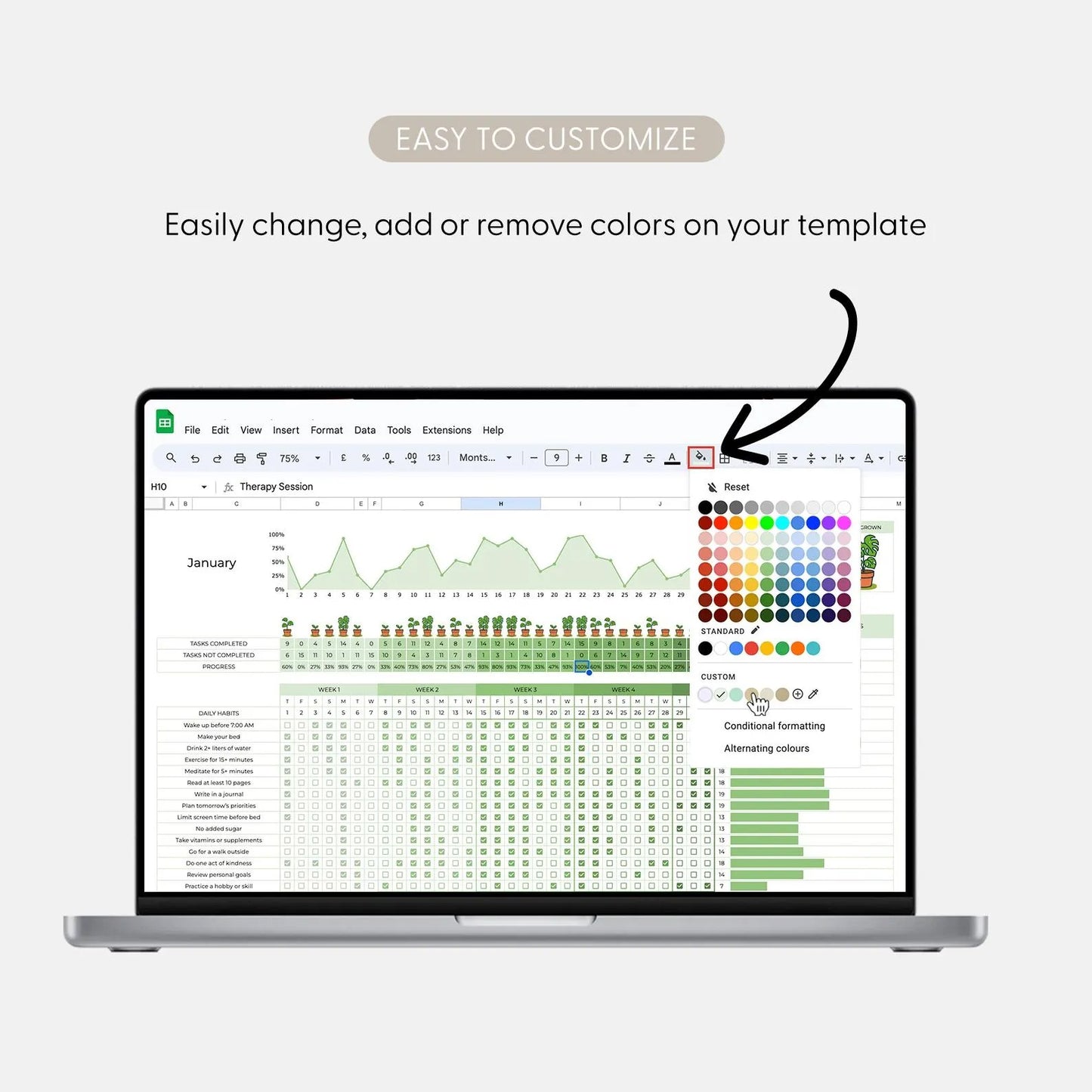Ultimate Habit Tracker, Google Sheets, Monthly Habit Tracker, Routine Tracker, Habit Planner, Weekly Habit Tracker, Annual Habit Tracker